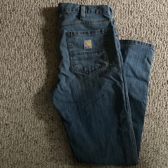 Carhartt Men's Denim Jeans with Logo Patch - Picture 4 of 4